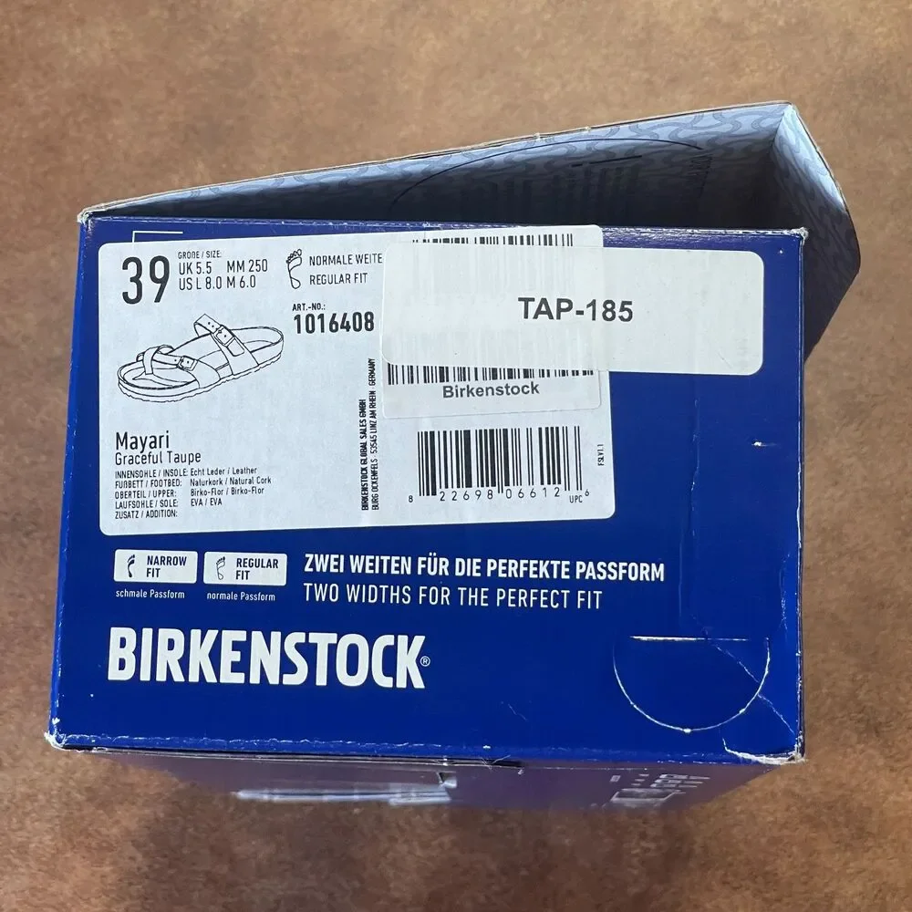 Birkenstock Metallic Graceful Taupe Two-Strap Sandals